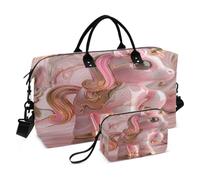 Licorne Rose Doré éLéGant Magique Sacs de Voyage Sac de Sport Sac à Main de W nd avec Trousse De Toilette pour Filles Hommes