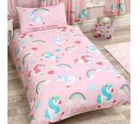 Licorne Rose - Parure de Lit Bébé - Housse de Couette G