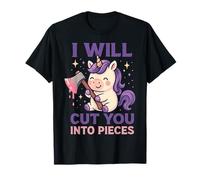 Licorne Sarcasme ironique Humoristique I Will Cut You Into Pieces T-Shirt