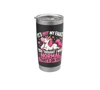 Licorne sarcastique Ce n'est pas ma faute si tu pensais que j'étais normal Gobelet isotherme en acier inoxydable double paroi