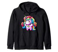 Licorne Squat Haltérophilie Deadlift Filles Femmes Fitness Gym Sweat à Capuche