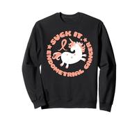 Licorne Suck It Cancer de l'endomètre Sweatshirt