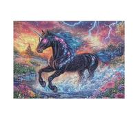 Licorne sur l'eau avec des éclairs Puzzle 300 Pièces pour Adultes Décoration Moderne Educa Jeu De Réflexion Famille Divertissement Créatif Challenge Cadeau 300 PCS