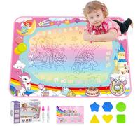 Licorne Tapis Dessin Eau Bebe, Jouet Enfant 1 2 Ans Cadeau Fille 1 2 3 4 Ans Jouet Fille 1 2 3 Ans Tapis d'eau Dessin Enfant Noël Cadeau Fille 1 2 3 Ans Jeux Educatif (31 x 23,6 Pouce)
