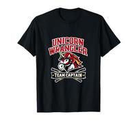 Licorne Wrangler Team Captain Varsity Mascotte Logo T-Shirt