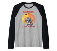 Licorne Zombiecorn Disant drôle - Joyeux Halloween Manche Raglan