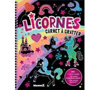 Licornes - Carnet à gratter - Avec 1 carnet à gratter, 25 stickers holographiques pailletés, des activités amusantes ! - Collectif - Hemma - relié - Document jeunesse