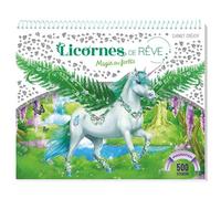 Christine Alcouffe – Licornes de rêve, Carnet créatif – Magie de la forêt, 500 autocollants, Relié
