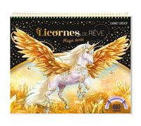 Christine Alcouffe – Licornes de rêve : Carnet créatif – Magie dorée – Cartonné