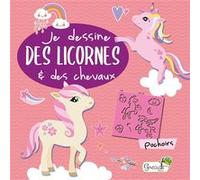 Licornes et chevaux avec des pochoirs Collectif (Auteur)