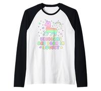Licorns are Born in January Funny Unicorns Mom Dad Kids Manche Raglan