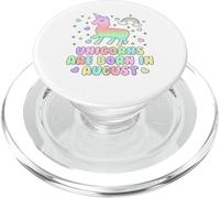 Licorns are Born in January Funny Unicorns Mom Dad Kids PopSockets PopGrip pour MagSafe