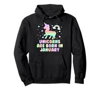 Licorns are Born in January Funny Unicorns Mom Dad Kids Sweat à Capuche