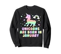 Licorns are Born in January Funny Unicorns Mom Dad Kids Sweatshirt