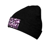 Licorns Bonnet d'hiver unisexe pour adulte en tricot pour temps froid épais, Noir , Taille unique