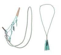 QHP Licol à nœuds combiné Liberty avec ABN Rênes + cordon (Shetty, Ice Green)