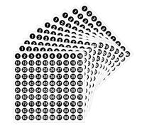 LICQIC 10 Feuilles 1-100 Chiffre Autocollant Numero Etiquettes, 1000 Pièces 10mm
