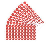 LICQIC 10 Feuilles 1-50 Chiffre Autocollant Numero Etiquettes, 500 Pièces 25mm