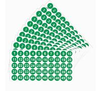 LICQIC 10 Feuilles 1-50 Chiffre Autocollant Numero Etiquettes, 500 Pièces 25mm