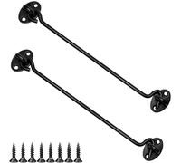 LICQIC 2 Pcs 10in Loquet Porte Exterieur, Crochet Fermeture Porte, Crochet Cabine en Acier Inoxydable, Verrou de Porte Interieure Avec Vis de Montage