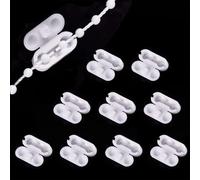 LICQIC Connecteur de Chaîne en Plastique Blanc pour Chaîne Perlée pour Stores Enrouleurs et Stores Verticaux, 10 Plastique