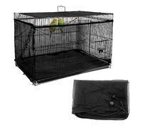 LICQIC Couverture de Cage à Oiseaux, Housse de Protection en Maille, Ajustable Attrape Graine, Filet de Perroquet en Maille de Nylon, Couvre-Jupe Guard pour Cage Rondes Carré