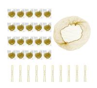 LICQIC Lot de 20 filets à chignon de ballet, filet à chignon marron invisible pour filles, 20 filets de ballet et 10 épingles à cheveux