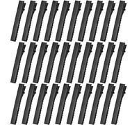 LICQIC Lot de 30 pinces à cheveux crocodile en métal pour extensions de cheveux (noir, 56 mm)