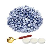 LICQIC Lot de 300 Perles de Cire à Cacheter Octogonales avec 3 Bougies Chauffe-plat et 1 Cuillère à Fondre, vernis à Cacheter pour Sceau de Cire