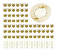 LICQIC Lot de 60 filets à chignon de ballet, filet à chignon marron invisible pour filles, 60 pièces et 30 épingles à cheveux