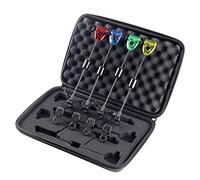 Licsaliwe Alarmes de Morsure de pêche en Carpe avec LED, 4pcs Bord Alarm Set avec et boîte Transport pour la pêche / 13 Pouces