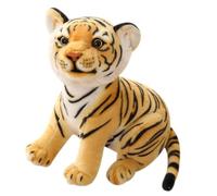 Licsaliwe Animal en Peluche Tigre, Jouet en Peluche Tigre réaliste 9, 1 Pouces, Oreiller en Jaune Doux pour garçons Filles Enfants