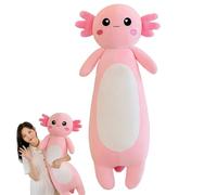 Licsaliwe Axolotl Oreiller en Peluche, 27, 56 Pouces, Doux et Mignon, Animal en Peluche, Jouet de Couchage câlin pour Cadeaux pour Filles (Style 1)
