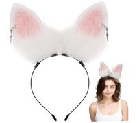 Licsaliwe Bandeau oreilles de lapin en peluche avec design antidérapant, bandeau en fourrure douce pour cosplay et usage quotidien Style 1