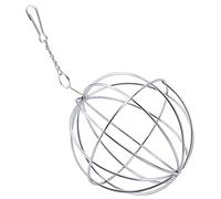 Licsaliwe Boule d'alimentation pour Lapin, Distributeur de Foin Suspendu en Acier Inoxydable de 8 cm pour Lapin et Cochon d'Inde