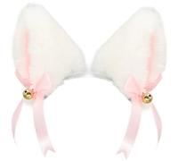 Licsaliwe Clip sur oreilles de chat, pinces à cheveux en peluche blanche pour cosplay Lolita, Halloween et accessoires de fête à thème