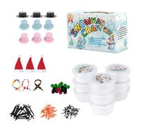 Licsaliwe Construire Un kit de Bonhomme de Neige, Bricolage Noël avec des Boutons d'écharpe Chapeau