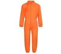Licsaliwe Déguisement de prisonnier pour homme combinaison orange zippée pour femme combinaison à manches courtes de mécanicien pour Halloween cosplay taille XL