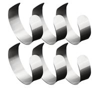 Licsaliwe Ébauches de bracelet en acier inoxydable, 6 pièces noyaux de bracelet à manchette ouverte pour la fabrication bijoux à bricoler soi-même-ébauches manchette en argent 20mm