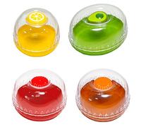 Licsaliwe Économiseurs de légumes pour réfrigérateur, 4 pièces de conservation scellée avec couvercle transparent pour oignon citron tomate