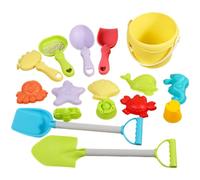 Licsaliwe Ensemble de Jouets de Plage pour Enfants 3 Ans et Plus, Jouets Sable en Plastique avec Seau, Pelle, râteau, moules, bac à Sable étanche pour Voyage en Plein air, 16 pièces