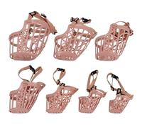 Licsaliwe Ensemble de muselières réglables pour Chiens, 7 pièces, Conception de Panier en Plastique Respirant pour Petits et Grands Chiens, Aide à l'entraînement Anti-Morsure