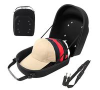 Licsaliwe Étui de Voyage pour Chapeaux EVA pour 6 Chapeaux, boîte à Fermeture éclair avec bandoulière réglable pour Le Rangement des sous-vêtements