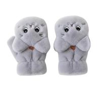 Licsaliwe Gants de chat pour femmes et filles, mignons, sans doigts, chauds, doux et pelucheux, convertibles, mitaines à rabat