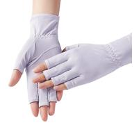 Licsaliwe Gants de Protection UV sans Doigts pour Femmes, Gants Respirants et antidérapants pour écran Tactile pour la Conduite en été (Lavande)