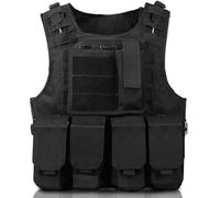 Licsaliwe Gilet de sécurité réglable, Gilet de Paintball Airsoft léger avec débit Rapide, équipement d'entraînement en Plein air Multifonctionnel