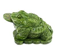Licsaliwe Grenouille d'argent, Statue de Grenouille Feng Shui avec pièce de Monnaie pour la Richesse et la Bonne Chance, Crapaud Jade Chinois, décoration Bureau à Domicile