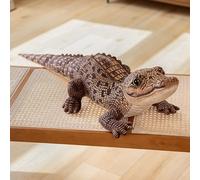 Licsaliwe Jouet en Peluche Alligator, Grand Animal en Peluche Crocodile géant de 39, 4 Pouces, Douce et réaliste pour garçons et Filles, décoration de Chambre d'enfant Marron