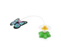 Licsaliwe Jouet Papillon Rotatif électrique pour Chat, Teaser interactif Clignotant avec Deux Papillons pour Chats