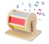 Licsaliwe Jouet pour bébé à Tambour Rotatif, Spinner Arc-en-Ciel en Bois avec Miroir pour Les Enfants de 0 à 3 Ans, Jouet léger de 8, 2x5, 1x6, 1 Pouces